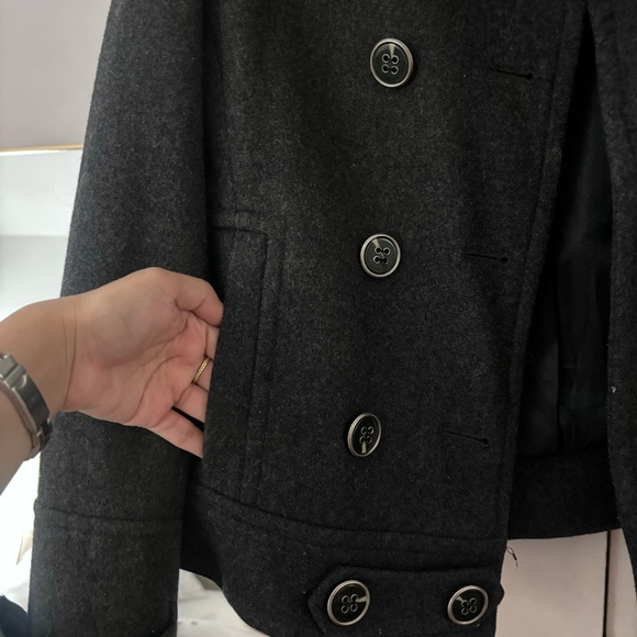Express Grey Wool Peacoat - Picture 2 of 3
